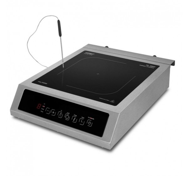 1 zónás indukciós asztali elektromos főzőlap Thermo Control hőmérővel